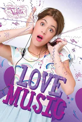 Produktbild von Violetta - Poster - Love Music + 1 Packung tesa Powerstrips® - Inhalt 20 Stück
