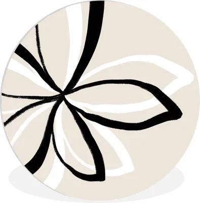 Produktbild von MuchoWow® Rundes Wandbild - Runde Bilder Blumen - Abstrakt - Minimalismus Ø 60 cm Kreis Wanddekoration Kunststoff - Wandkreis - Wandschmuck - Wand Kreis - Das Schlafzimmer - Die Bilder - Wandmalerei - Kunst für das Haus - das Plastik