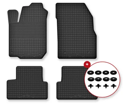 Image de Tapis de sol en caoutchouc pour Peugeot 5008 I 2009-2017 – 4 pièces, noirs, semi-universel, adapté