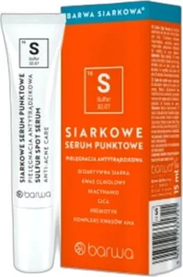 A product shot of a tube of serum and its accompanying box, both featuring prominent branding and product information.