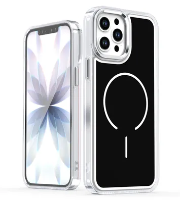 Produktbild von Magnetische Hülle für iPhone 12 Pro Max, Dünn Klare Stoßfest Handyhülle, Kompatibel mit MagSafe Schwarz