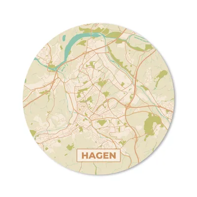 Produktbild von MuchoWow® Mauspad Mousepad Karte - Hagen - Vintage - Stadtplan 20x20 cm - Mousepads - Maus Mat - Pad - Mausunterlage - Schreibtischmatte