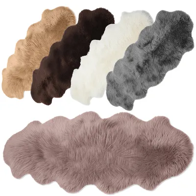 Produktbild von Echtes Schaffell Lammfell XXL 190x60 cm Taupe – Doppelfell Naturfell – Teppich & Bettvorleger aus Echtfell