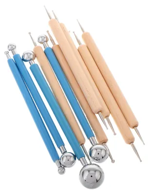 Produktbild von Töpferwerkzeug mit Steintonstift und Tonmodellierstift für Keramikarbeiten