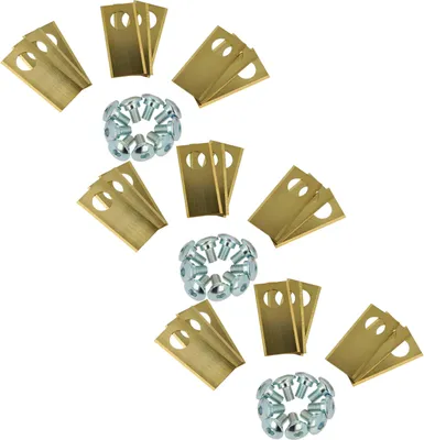 Produktbild von vhbw 27x Ersatz-Messer kompatibel mit Worx Landroid Rasenmäher - Ersatzklinge Silber Gold, Stahl (Titanbeschichtung)
