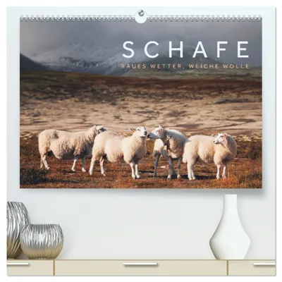 Produktbild von Schafe - Raues Wetter, weiche Wolle (hochwertiger Premium Wandkalender 2027 DIN A2 quer), Kunstdruck in Hochglanz