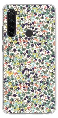 Image de 1001Coques - Coque silicone compatible avec Xiaomi Redmi Note 8T - Motif liberty wiltshire vert - Design original imprimé en France