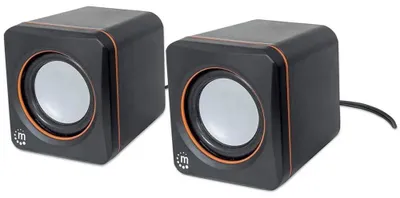 Immagine prodotto di MANHATTAN Aktivbox USB Stereo 2 Lautsprecher schwarz/orange retail