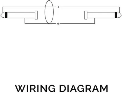 Productafbeelding van 3 meter instrumentenkabel met metalen verbindingsstukken - Geschikt voor muziekinstrumenten