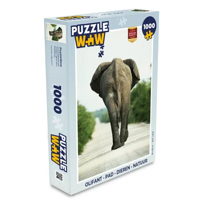Obrázek produktu pro MuchoWow® Puzzle 1000 dílků Slon - Ropucha - Zvířata - Příroda - Hračky - Pro malé i velké - Hry - Skládačky