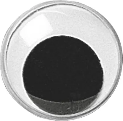 Produktbild von Wackelaugen 40mm schwarz/weiß VE=10x10 Stück