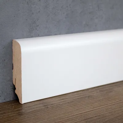 Produktbild von PROVISTON | Sockelleiste MDF | 19 x 70 x 2400 mm | Weiß | Fußleiste | Foliert