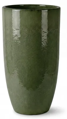 Produktbild von Provencelia Keramik Pflanzkübel Eiffel Grün, Ø37 x H70 cm, frostbeständig, handgefertigt, glasiert, Outdoor, Garten, Terrasse, winterfest