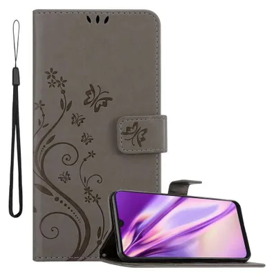 Obrázek produktu pro Cadorabo Pouzdro pro Samsung Galaxy A50 4G / A50s / A30s Ochranný kryt v šedé barvě Pouzdro na mobilní telefon Kryt Pouzdro Flowers