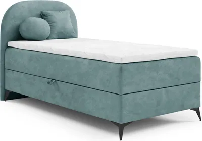 Produktbild von Boxspringbett Gästebett GORGIA 100x200cm Stoff Jasmin Türkis