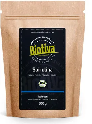 Obrázok produktu pre Biotiva Spirulina 1000 tabliet z ekologického pestovania