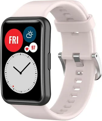 Produktbild von Strap-it Huawei Watch Fit Silikonarmband (Hellrosa)