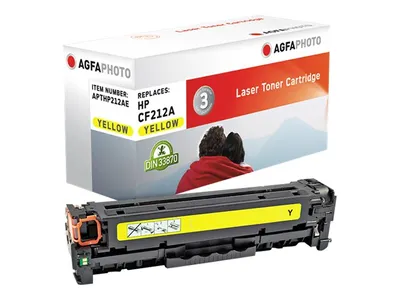 Produktbild von AgfaPhoto Kompatible Tonerkartusche, Gelb, Ersatz für HP CF212A, 131A, 1800 Seiten, 1800 Seiten, Gelb, 1 Stück(e)