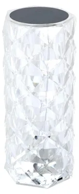 Produktbild von LED Tischlampe Kristall mit Farbwechsler Fernbedienung Höhe 21cm