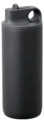 Produktbild von 550ml Edelstahl Wasserflasche mit Strohhalm, auslaufsichere Trinkflasche tragbar mit Griff, für Schule, Arbeit & Reisen