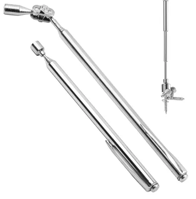 2 teleskopische Magnetstäbe, ausziehbar, Edelstahl, für Metallteile