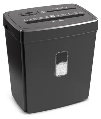Produktbild von VIVanco™Aktenvernichter für Papier, Kreditkarten und CDs, bis zu 10 Blätter mit Partikelschnitt 4 x 35 mm und 15-L-Behälter