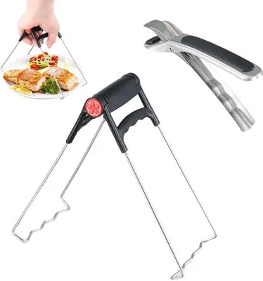 Immagine prodotto di Blocco multifunzione per cucina - Maniglia in silicone antischizzo - Acciaio inossidabile