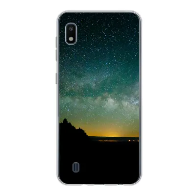 Produktbild von MuchoWow® Handyhülle Schutzhülle Hülle für Samsung Galaxy A10 Universum - Sternenhimmel - Grün - Jungen - Mädchen - Kinder Silikon Softcase Handy Hülle - Schutzhülle