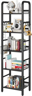 Produktbild von Buchregal - Moderne Ausstattung - 5-Schichtig - Schwarz - 36 x 27 x 146 cm