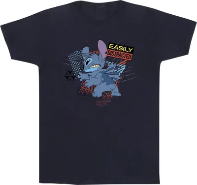 Produktbild von Disney - "Easily Distracted" T-Shirt für Herren BI52481 (XXL) (Marineblau)