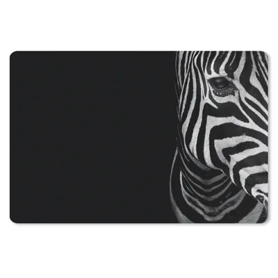 Produktbild von MuchoWow® Schreibtischunterlage Tiere - Zebra - Schwarz - Weiß 60x40 cm - XXL Mauspad - Großes Mauspad