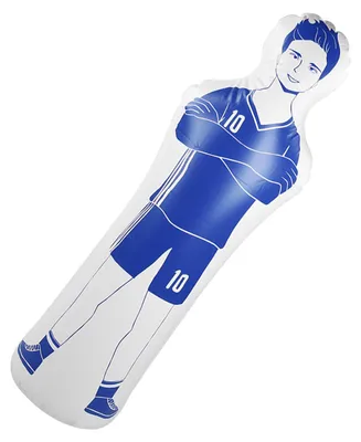Obrázok produktu pre Nafukovací futbalový tréningový panák Tumbler Futbal 0,35 m PVC boxerský boxerský vak 40x160 cm modrý