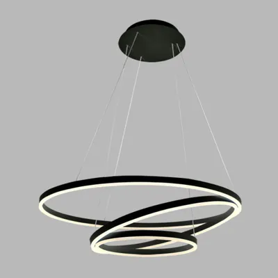 Obrázok produktu pre Stmievateľný LED luster CIRCLE 3, Variant: Ø 800 x 2500 mm, 136 W, čierny, TRIAC