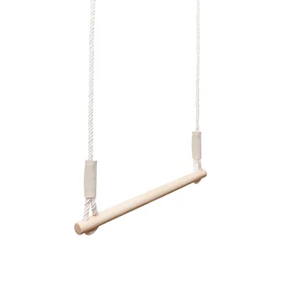 Zdjęcie produktu dla Trapez Schaukel Kinder aus Holz und Baumwollschnur | Indoor Reckstange Schaukel minimalistisches Design | Nachhaltig Schaukel Trapez mit Holzleiste |