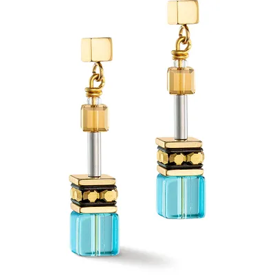 Immagine prodotto di Orecchini GeoCUBE® Iconic oro-turchese
