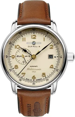 Zdjęcie produktu dla Zegarek męski ZEPPELIN 9668-5 brązowy klasyczny