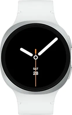 Produktbild von Samsung Galaxy Watch 8 44 mm Bluetooth + LTE Silver Sportarmband Weiß ML EU
