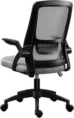 Imagen del producto de Silla de oficina giratoria, con altura ajustable y reposabrazos, silla para ordenador, fabricada con malla transpirable, silla de escritorio, silla de trabajo ergonómica