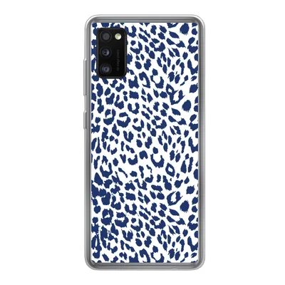 Produktbild von MuchoWow® Handyhülle Schutzhülle Hülle für Samsung Galaxy A41 Panther Druck - Blau - Abstrakt Silikon Softcase Handy Hülle - Mobiltelefon