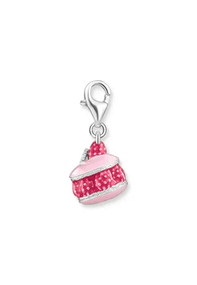 Image de Charm pendentif framboise-macaron rose en argent