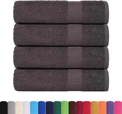 Zdjęcie produktu dla Ręczniki kąpielowe vidaXL FROGN, 4 szt., antracyt, 100 x 150 cm, 360 g/m²