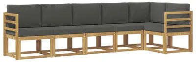 Produktbild von vidaXL Outdoor-Sofagarnitur 6 pcs Weiß und Anthrazit Polyester