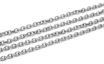 Produktbild von Vintageparts Gliederkette Edelstahl Qualität 304 silberfarben 3 x 4 mm 1 Meter
