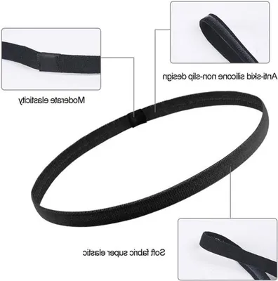 Elastische und rutschfeste Sporthaarbänder, 9 Stück Silikon-Grip-Haarbänder für Fitness, Laufen, Tennis und Basketball