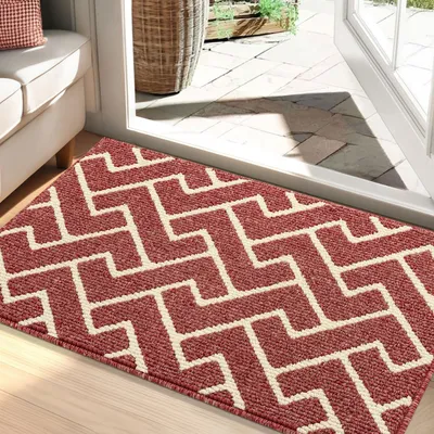 Produktbild von Fußmatte Schmutzfangmatte 60x90cm Rot Waschbar Innen & Außen Rutschfest