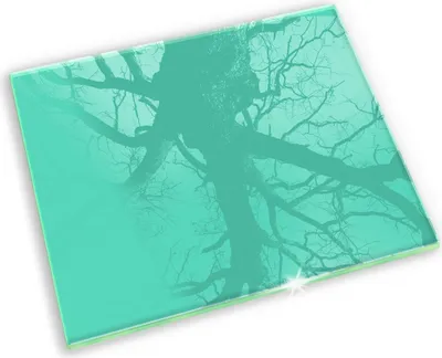 Produktbild von Grabkerze Untersetzer Glastafel Gummifüße Motiv - 60x52 cm - Grüne Farbe