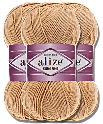 Produktbild von Alize 3x 100g Baumwolle Gold Wolle, Uni, Häkeln, Stricken (446)