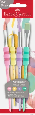 Produktbild von FABER-CASTELL Pinsel 4er Set Pastell Softgriffstück BK