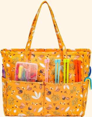Produktbild von Famanu Handtasche für Handarbeiten - Wasserfest, leicht, mit Fächern