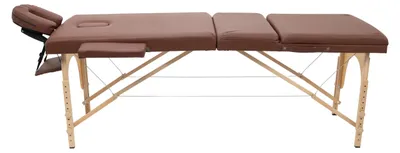 Obrázok produktu pre INLEA Skladací masážny stôl Spa Nest Pro, trojdielny s drevenými nohami - maro